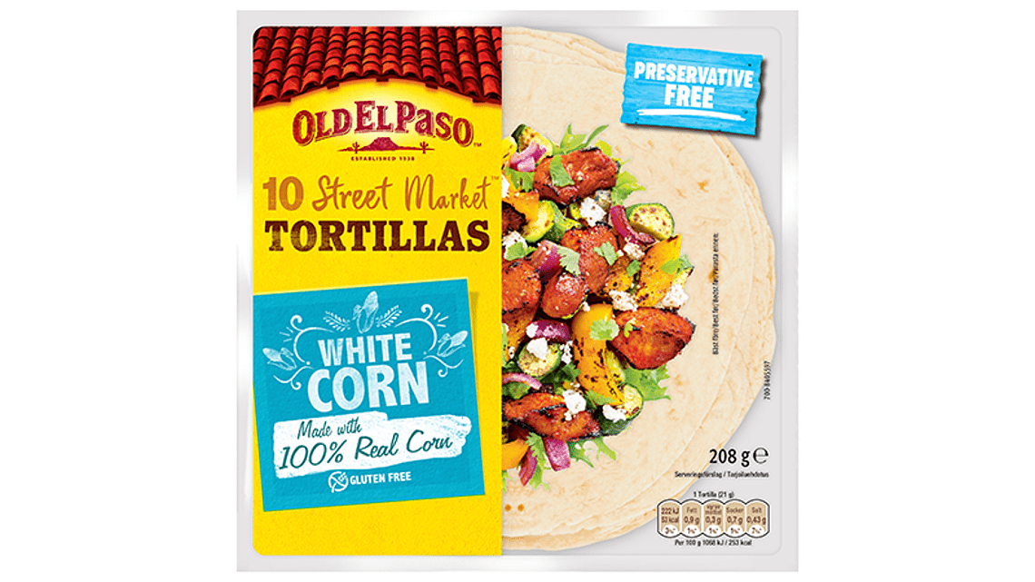 White Corn Tortilla Glutenfri Old El Paso